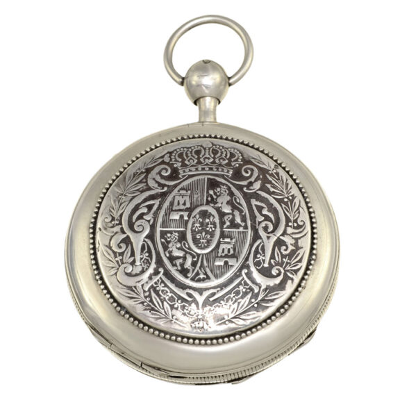French skeletonized quarter repeating verge Circa 1800 French skeletonized quarter repeating verge Circa 1800