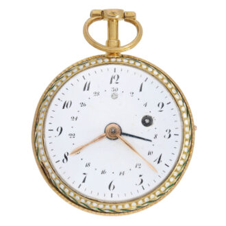 French gold and enamel cylinder pocket watch Circa 1775 French gold and enamel cylinder pocket watch Circa 1775