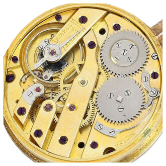 Swiss 18K gold, enamel and pearl-set lever watch Circa 1790