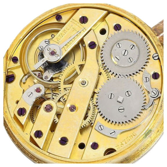 Swiss 18K gold, enamel and pearl-set lever watch Circa 1790 Swiss 18K gold, enamel and pearl-set lever watch Circa 1790