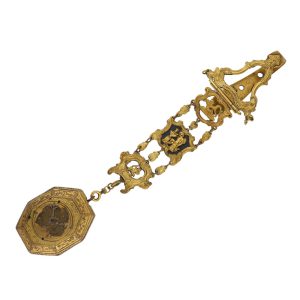 English verge pendant watch with chatelaine Circa 1601-1699