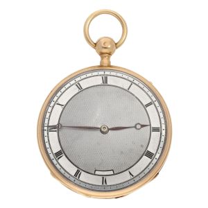 French rose gold quarter repeating cylinder watch Circa 1820