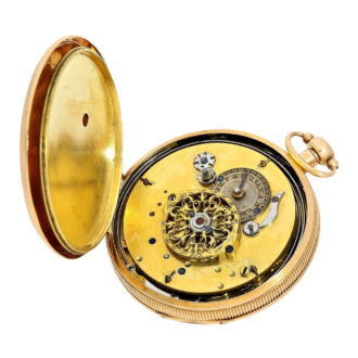 French gold quarter repeating verge watch Circa 1800 French gold quarter repeating verge watch Circa 1800