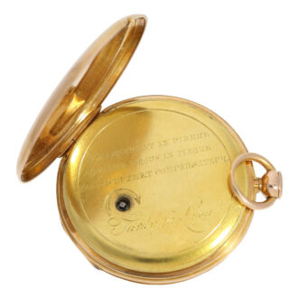 French rose gold quarter repeating cylinder watch Circa 1820
