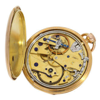 French rose gold quarter repeating cylinder watch Circa 1820
