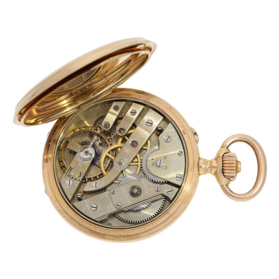 Russian rose gold and enamel hunting cased lever Circa 1897 Russian rose gold and enamel hunting cased lever Circa 1897