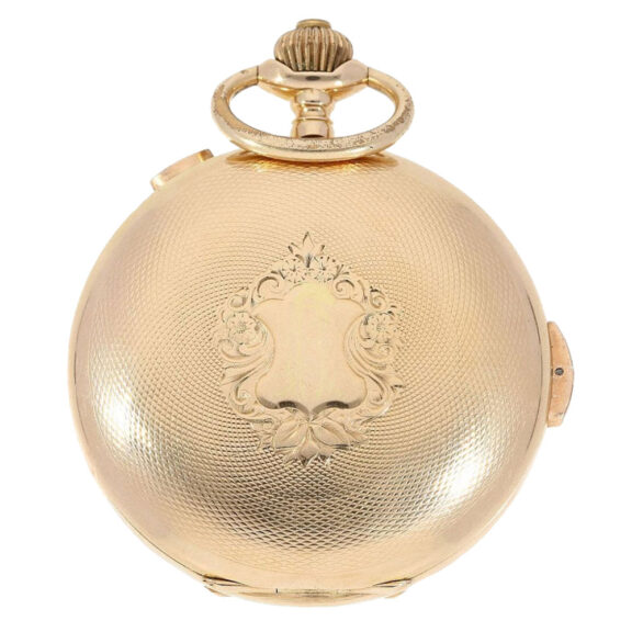 Swiss rose gold quarter repeating chronograph Circa 1900 Swiss rose gold quarter repeating chronograph Circa 1900