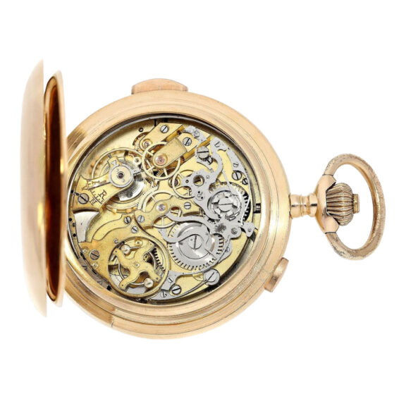Swiss rose gold quarter repeating chronograph Circa 1900 Swiss rose gold quarter repeating chronograph Circa 1900