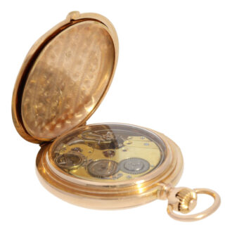 Swiss rose gold hunting cased minute repeating lever Circa 1900