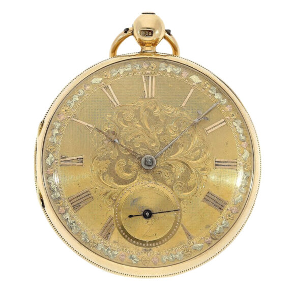 Early English 18K gold open faced lever watch Circa 1842 Early English 18K gold open faced lever watch Circa 1842