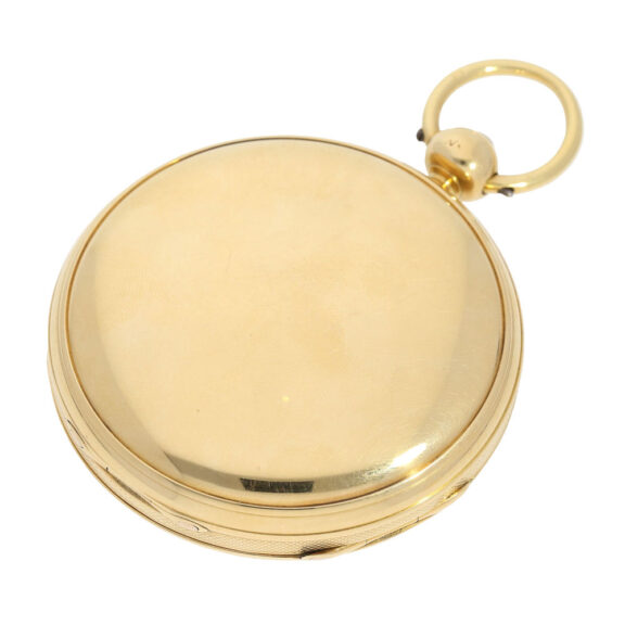 early English 18 carat gold open faced lever deck watch, circa 1830 early English 18 carat gold open faced lever deck watch, circa 1830