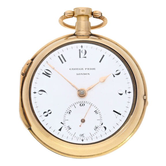 English rose gold verge with stoppable seconds Circa 1800