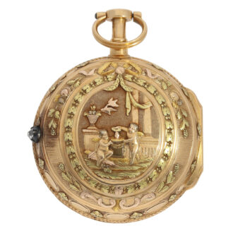 Swiss multi coloured gold repeating à toc et à tact verge Circa 1775