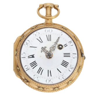 Swiss multi-coloured gold repeating à toc et à tact verge Circa 1775