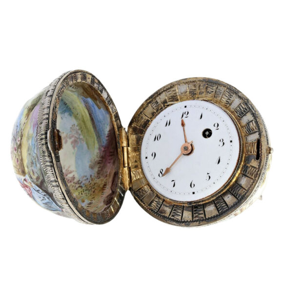 Austrian enamelled pear-shaped verge pendant watch Circa 1820 Austrian enamelled pear-shaped verge pendant watch Circa 1820
