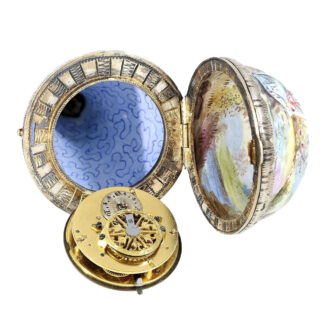 Austrian enamelled pear-shaped verge pendant watch Circa 1820