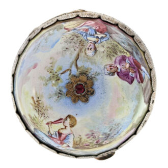 Austrian enamelled pear-shaped verge pendant watch Circa 1820
