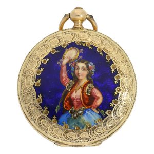 Swiss pendant watch with brooch made for the Polish market Circa 1856