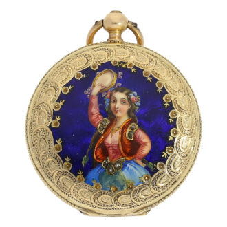 Swiss pendant watch with brooch made for the Polish market Circa 1856