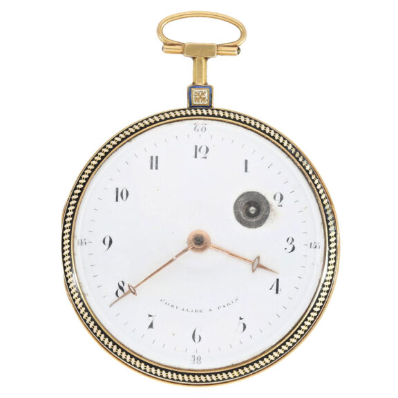 Large French 18K gold open faced verge watch Circa 1795 Large French 18K gold open faced verge watch Circa 1795