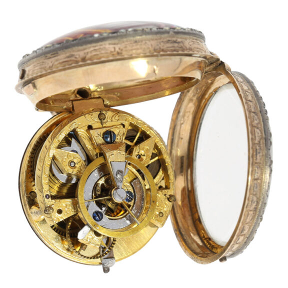 French 18K rose gold open faced verge pocket watch Circa 1765 French 18K rose gold open faced verge pocket watch Circa 1765