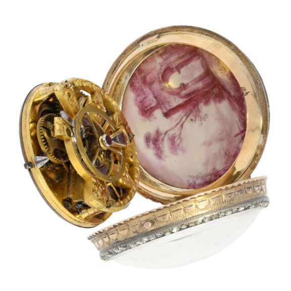 French 18K rose gold open faced verge pocket watch Circa 1765 French 18K rose gold open faced verge pocket watch Circa 1765