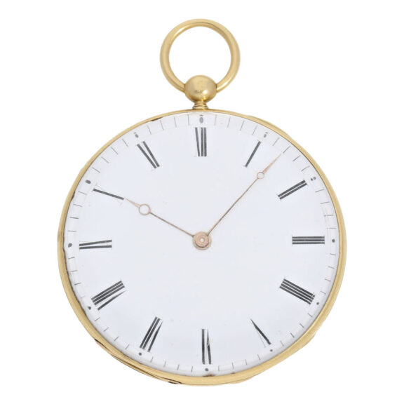Swiss multicoloured gold and gem-set cylinder watch Circa 1840 Swiss multicoloured gold and gem-set cylinder watch Circa 1840