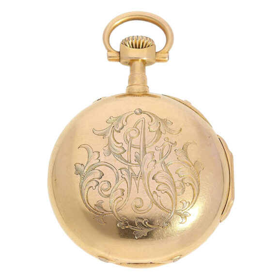 French gold Louis XVI style pocket chronometer Circa 1870 French gold Louis XVI style pocket chronometer Circa 1870