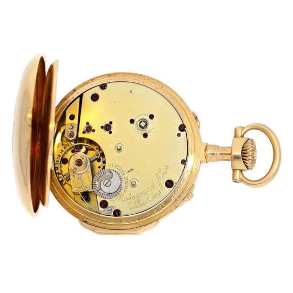 French gold Louis XVI style pocket chronometer Circa 1870 French gold Louis XVI style pocket chronometer Circa 1870