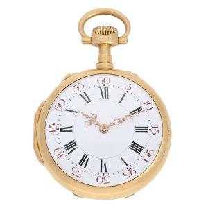 French gold Louis XVI style pocket chronometer Circa 1870