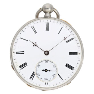Very fine French platinum and enamel chronometer Circa 1830 Very fine French platinum and enamel chronometer Circa 1830