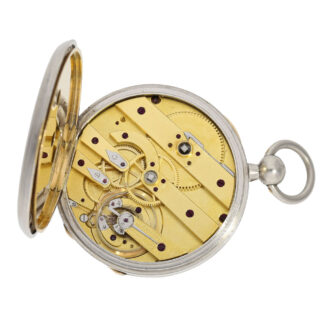 Very fine French platinum and enamel chronometer Circa 1830 Very fine French platinum and enamel chronometer Circa 1830