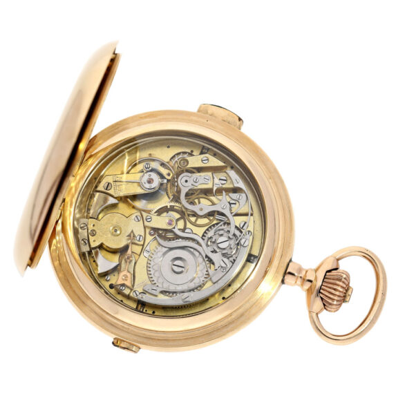 Swiss gold hunting cased complicated precision watch Circa 1895 Swiss gold hunting cased complicated precision watch Circa 1895