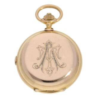 Swiss 18K gold hunting cased complicated watch Circa 1890