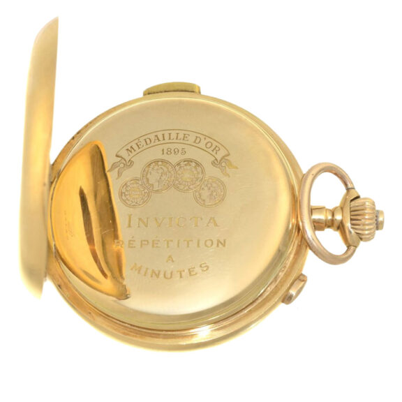 Swiss 18K gold hunting cased complicated lever watch Circa 1890 Swiss 18K gold hunting cased complicated lever watch Circa 1890