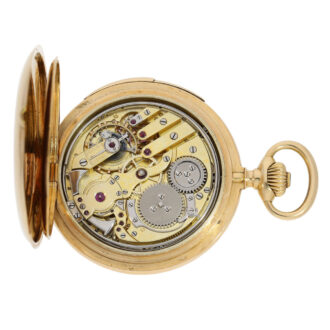 Swiss gold hunting cased minute repeating lever watch Circa 1904 Swiss gold hunting cased minute repeating lever watch Circa 1904