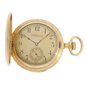 French gold hunting cased minute repeating watch Circa 1910