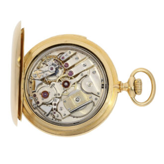 French gold hunting cased minute repeating watch Circa 1910 French gold hunting cased minute repeating watch Circa 1910