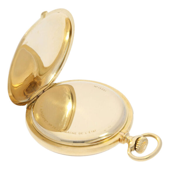 French gold hunting cased minute repeating watch Circa 1910 French gold hunting cased minute repeating watch Circa 1910