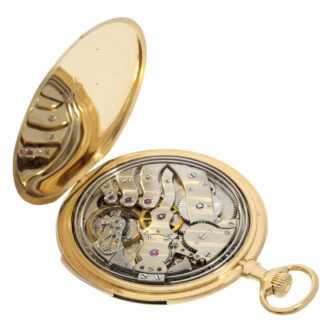 Swiss 18K gold open faced minute repeating dress watch Circa 1900 Swiss 18K gold open faced minute repeating dress watch Circa 1900