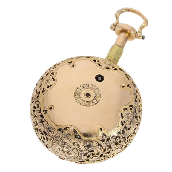 Swiss rose gold quarter repeating repoussé verge watch Circa 1750 Swiss rose gold quarter repeating repoussé verge watch Circa 1750