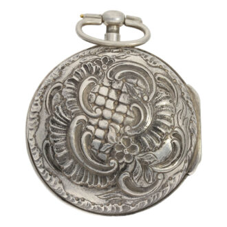 German/Danish silver pair cased repoussé verge watch Circa 1720