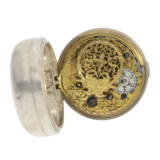 German/Danish silver pair cased repoussé verge watch Circa 1720