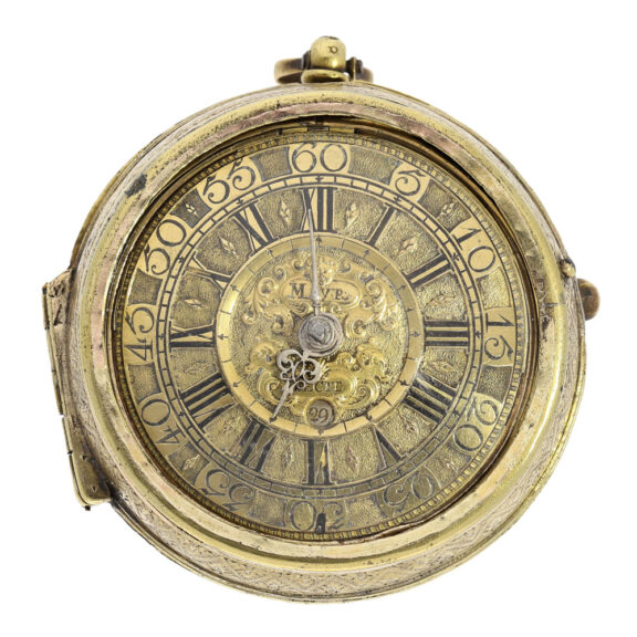 Large German silver-gilt pair cased verge watch Circa 1672-1714