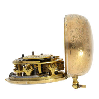 Large German silver-gilt pair cased verge watch Circa 1672-1714