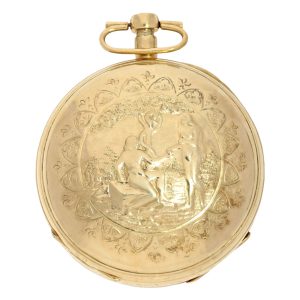 Austrian gilt silver repeating repoussé automaton Circa 1815