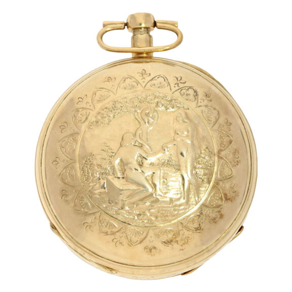 Austrian gilt silver repeating repoussé automaton Circa 1815