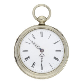 German cylinder watch with early self-winding mechanism Circa 1810