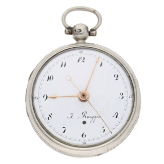 Swiss silver centre seconds cylinder pocket watch Circa 1800