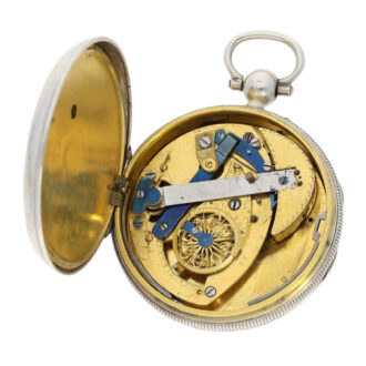 Swiss silver centre seconds cylinder pocket watch Circa 1800
